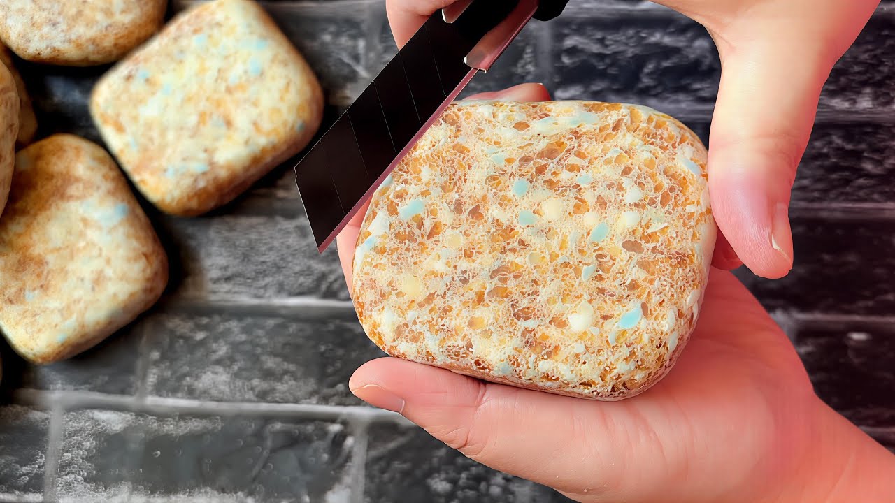 Cutting Crunchy Stone-Like Soap 🪨🔪 | Extremely Satisfying Soap Cutting ASMR