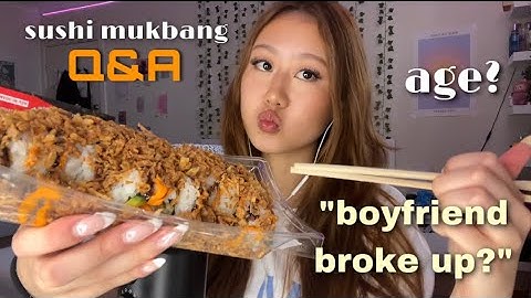 ASMR SUSHI MUKBANG (UPDATED Q&A)