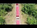 #Train runs across #forest in #Sri Lanka, #Drone shot