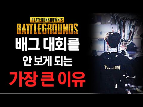 배그 전프로의 현 대회 상태 소신발언 