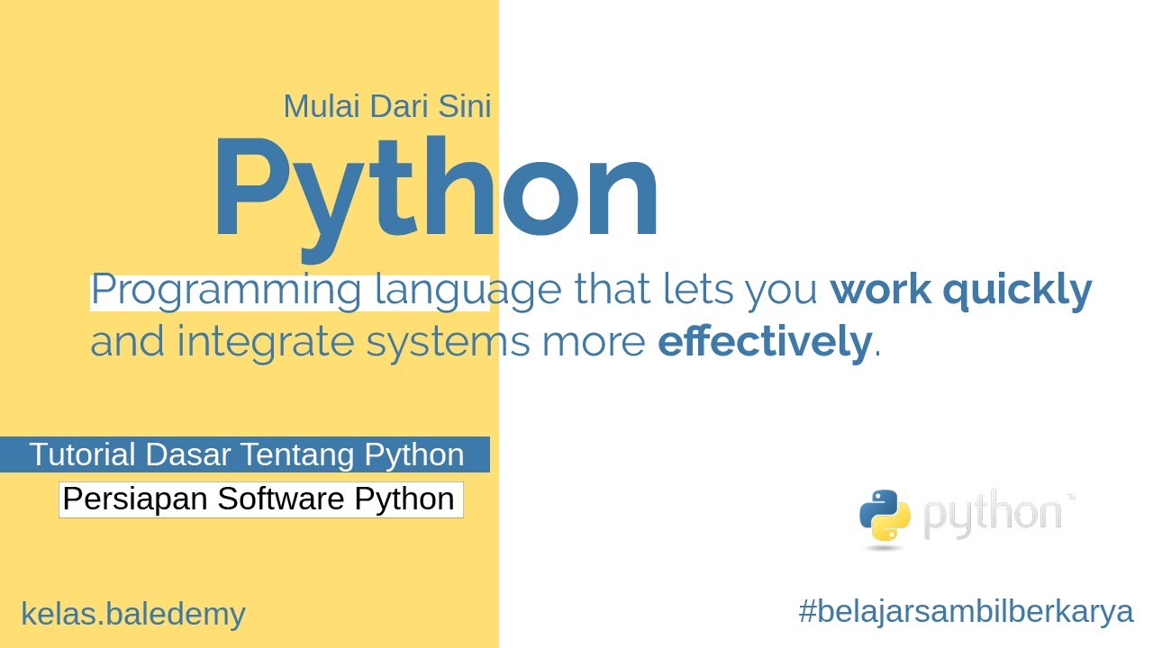 Belajar Python untuk Pemula - #3 Persiapan Python - YouTube