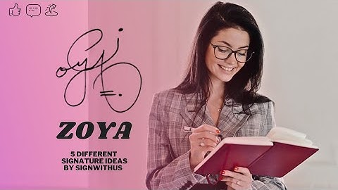 Zoya | How to make a signature | How to Draw | Alphabet