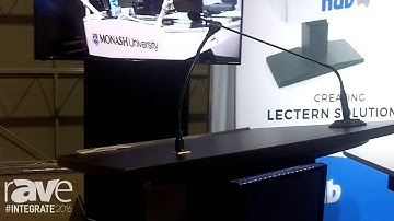 Integrate 2016: Lectern Hub Showcases Its Customizable Pod-4 Podium Style Lectern