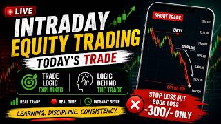 Live Intraday Equity Trading | Stop Loss Hit Book Loss -300/- Only #live