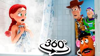 😱 Toy Story 5 CHARACTERS IN MY HOUSE in Real Life! Awkward Moment with Jessie in 360 VR 🔥