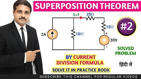 SUPERPOSITION THEOREM SOLVED PROBLEMS IN HINDI (LECTURE 2) @TIKLESACADEMYOFMATHS