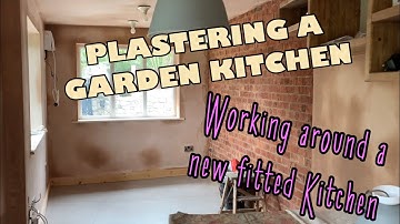 Working around a newly fitted kitchen - Plastering timelapse