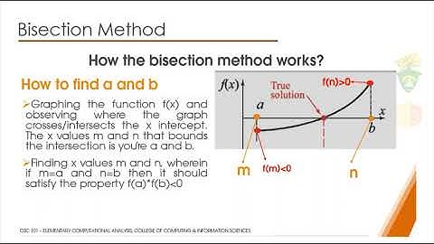 CSC 101 - Bisection Method Part 1