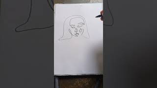 premium vector | Aesthetic woman face oneline #ytshort#viralshortvideos #short