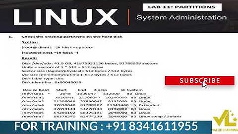 LAB 11 PARTITIONS IN LINUX | LINUX ADMINISTRATION TRAINING | LINUX ADMIN TRAINING VIDEOS | RHEL