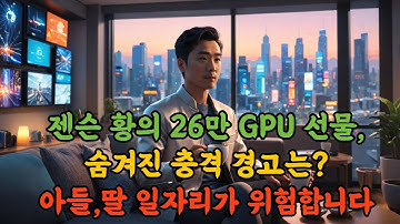 젝슨 황의 26만장GPU 선물 숨겨진 충격 경고는? 아들, 딸 일자리가 위험합니다.