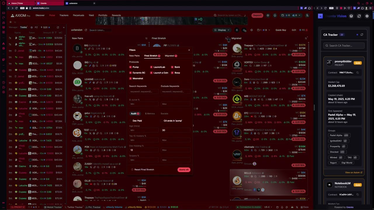 HOW TO SETUP BRIBE AND SLIPPAGE ON AXIOM