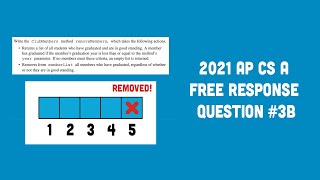 2021 AP Computer Science A FRQ #3B