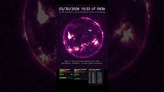 Sun 24 Hour Timelapse | Iron IX / 93 Å | Extreme UV (March 30, 2026) #shorts