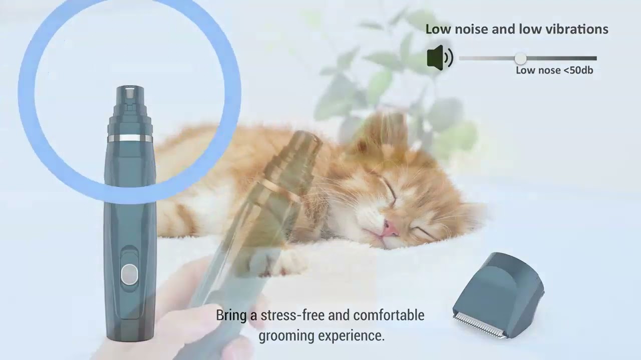 Pet's Mum 2 in 1 Dog Shaver Clippers Cordless Pet Nail Trimmer Clipper Kit Rechargeable Grooming kit