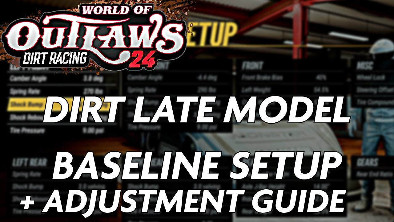 Руководство по настройке и регулировке Dirt Late Model Baseline для гонок по грязи 24