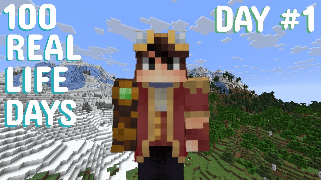 100 REAL LIFE days in Minecraft - YouTube