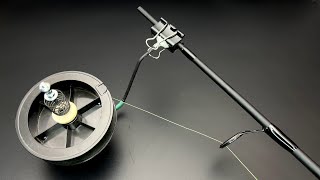 A device for winding fishing line on a fishing reel.