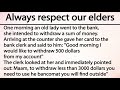 A story that teaches us not to try to out smart the elderly | Don't mess with senior citizen