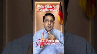 Get Ready For Summer Intake | Free Study In Germany 🇩🇪