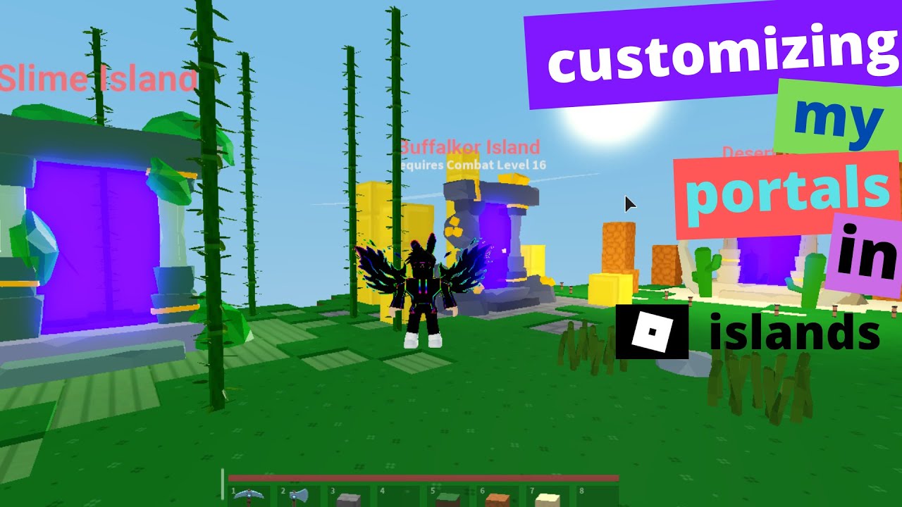 customizing my portals in Roblox islands YouTube