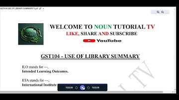 GST104 USE OF LIBRARY