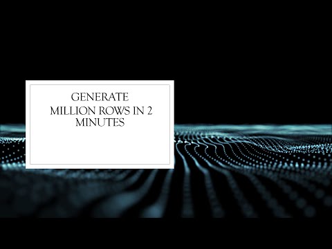 Generate Millions Rows of Data in 2 mins |Test Data Generation|Random Data Generator Excel