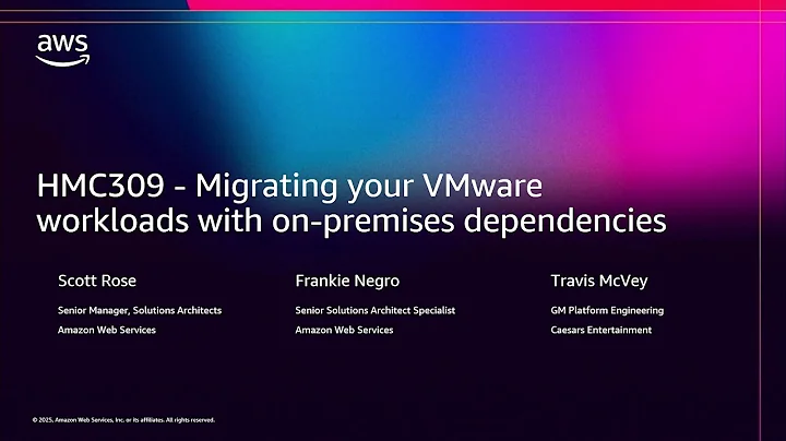 AWS re:Invent 2025 - Migrating your VMware workloads with on-premises dependencies (HMC309)