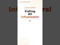 Calling Influencers 🚨 Collaboration Opportunity | Apply Now