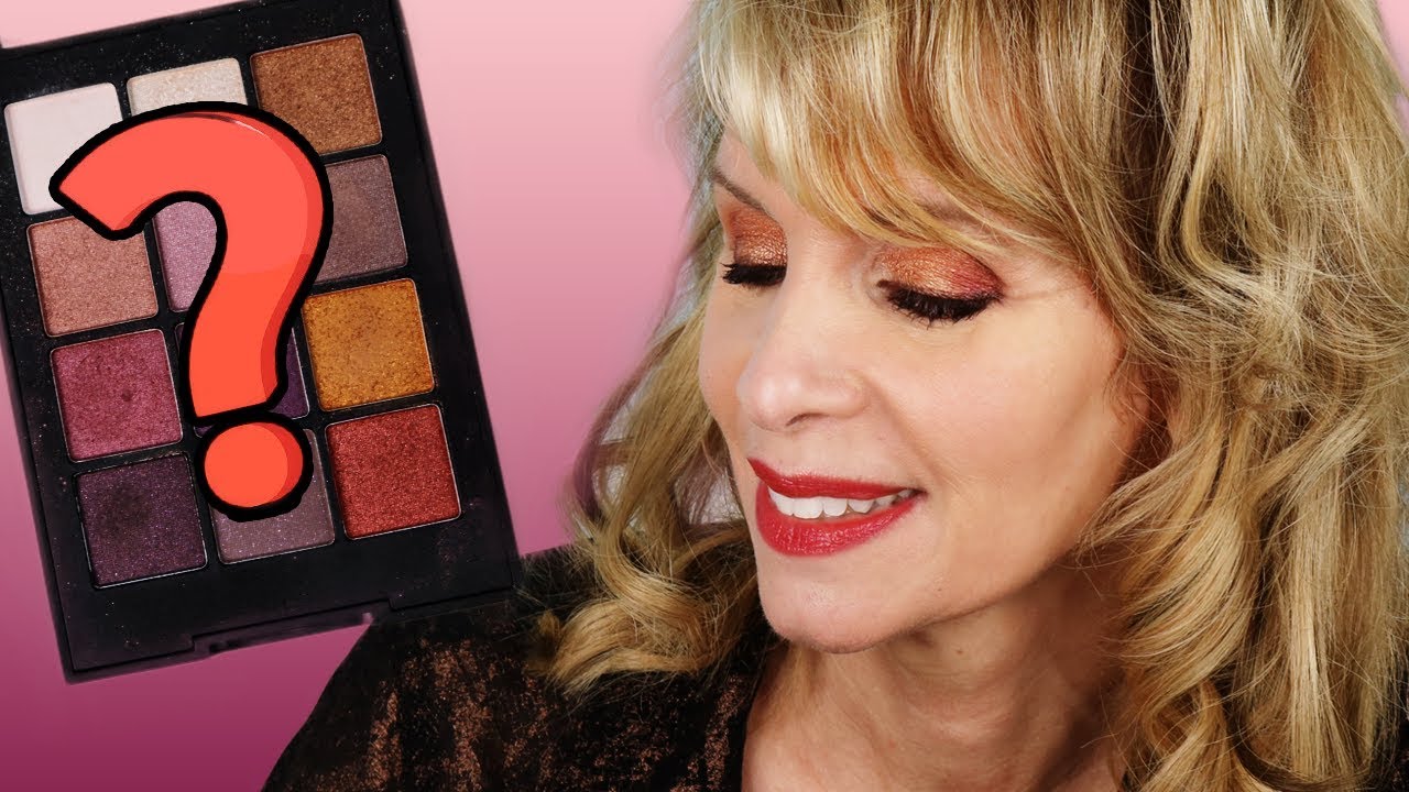 makeup Older Woman Over 50 Tries BEST Inexpensive $3 Holiday Look and Skin Care