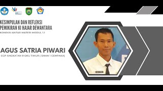 KONEKSI ANTAR MATERI    KESIMPULAN DAN REFLEKSI 1 1- AGUS SATRIA PIWARI