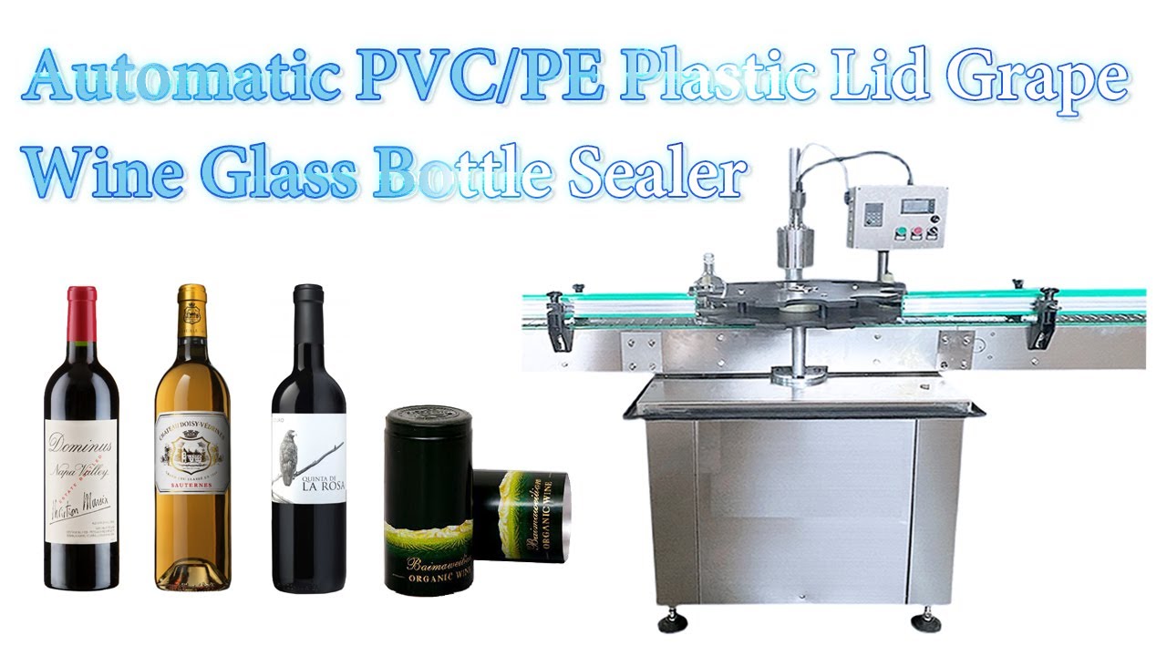HYPS-1R Automatic PVC Foil Lid Grape Wine Glass Bottle Sealing Machine Equipment