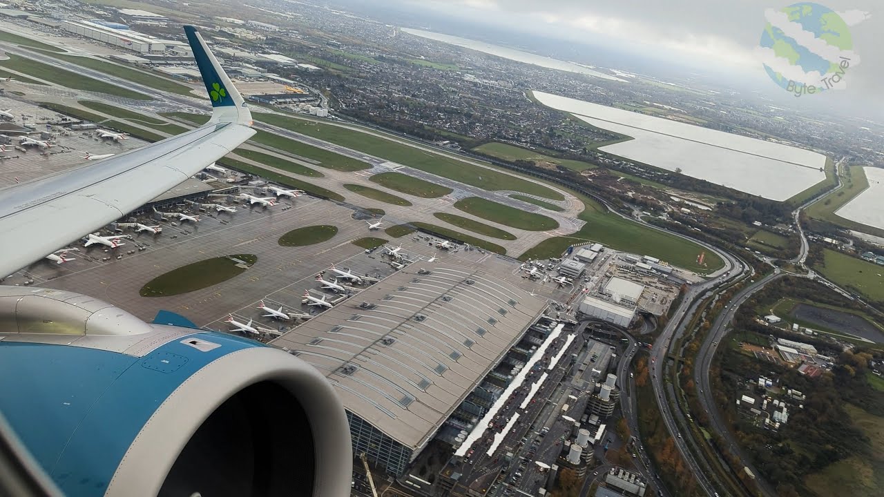 Aer Lingus Airbus A320neo Wet Takeoff from London Heathrow to Cork