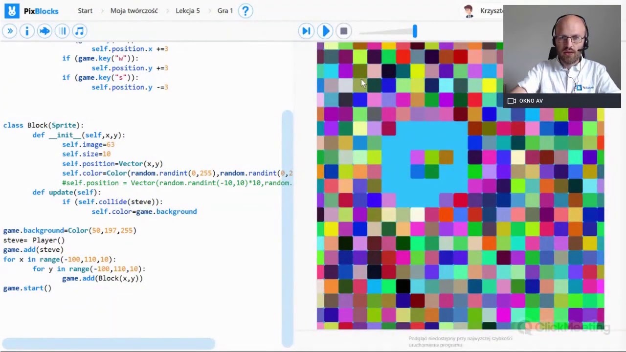 Programujemy Minecraft 2D w kodzie Python / live coding z @PixBlocks ...