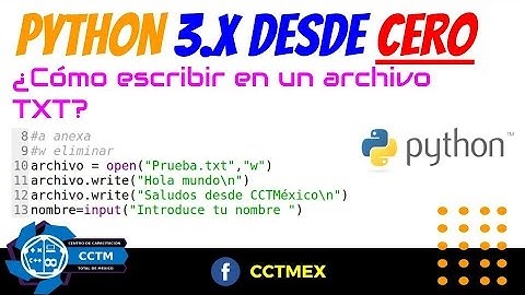 Python: ¿Cómo grabar la información en un archivo TXT? (Básico)