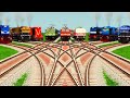 Indian Railway Train Crossing At High Grafix Express Railroad// Bumpy Realistic Real Tracks// games