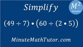 Simplify (49/7)x(60/(2x5))