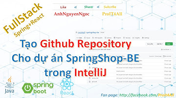 #1.10 Tạo GitHub Repository cho dự án SpringShop-BE trong IntelliJ, backend