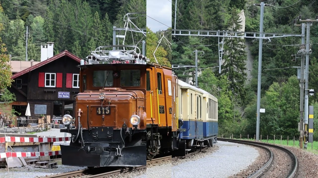 RhB/MGB Historic, Alpine Classic Pullman Express mit Krokodil Ge 6/6 I 415, + Plandienst, 21.09.2023