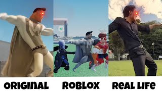 Metro Man Arm Swing Vs Roblox Version Vs Real Life