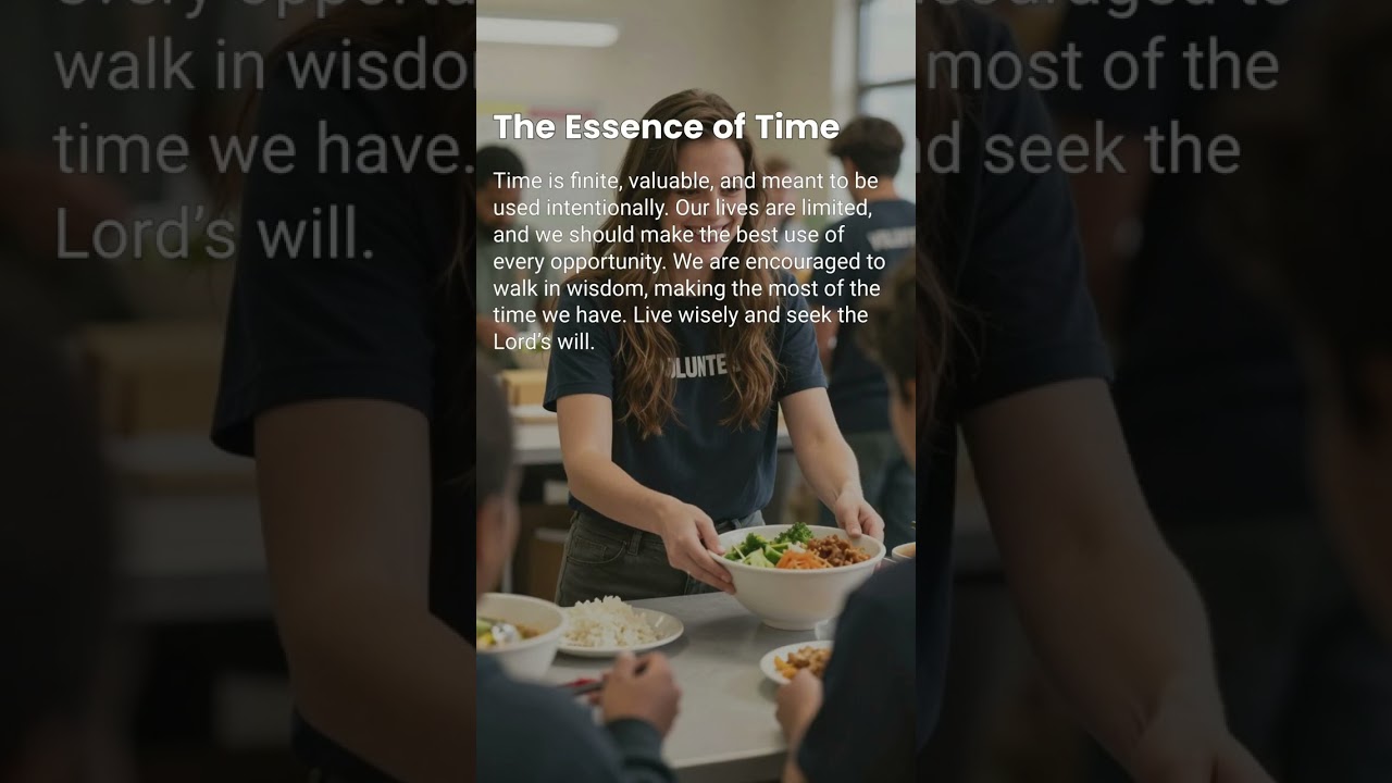 Today's thoughts: Redeem Your Time: God's Plan for a Purposeful Life