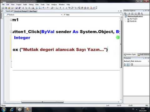 Visual Basic .NET - Ders  224 : Mutlak Değer -2