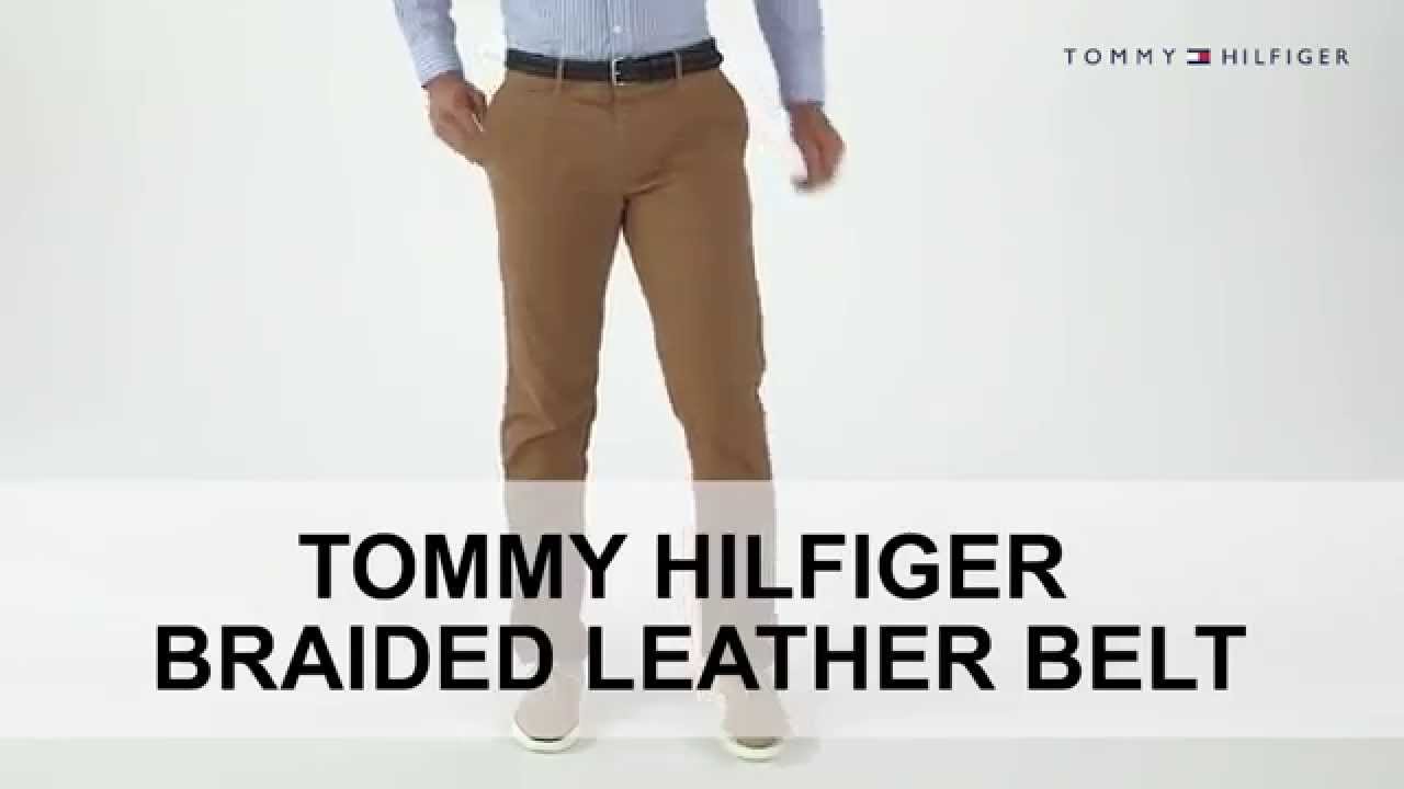 Tommy Hilfiger Braided Leather Belt 