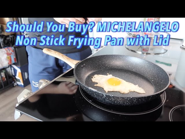Michelangelo 8 Inch Frying Pan Nonstick with Lid, Nonstick Pan with Lid, Small  Frying Pan with Lid, Non Stick Frying Pan with Diamond Coating