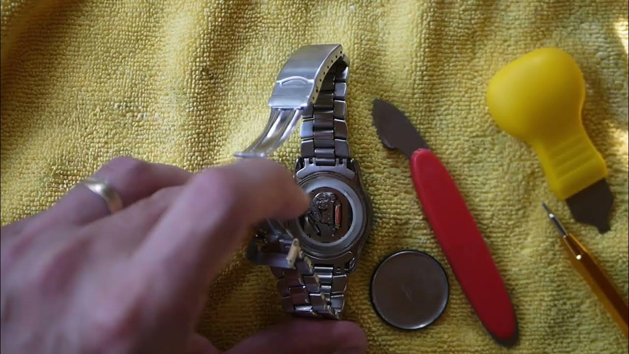 Armitron Blue Dial Watch Battery Change Painful Snapback YouTube