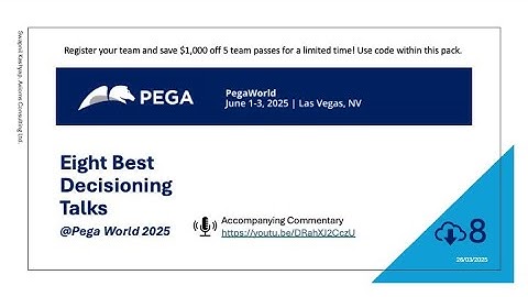 Eight Best Decisioning Talks PegaWorld 2025