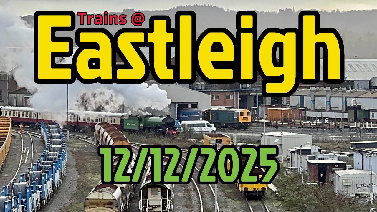 Trains @Eastleigh, including Class 20s with a Javelin and steam loco ‘Mayflower’ - 12/12/2025