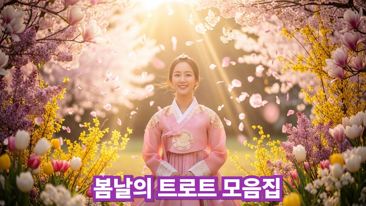 🌸 봄 설렘 트로트 10곡 연속듣기  벚꽃 봄날 감성 트로트 모음  1시간