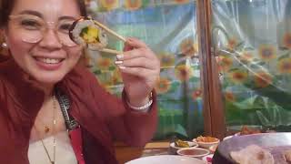 Having Dinner at Korean Palace Restaurant in Baguio City