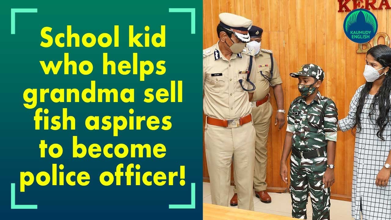 DGP Anil Kant gifts laptop to Abhijit, who helps her grandma sell fish